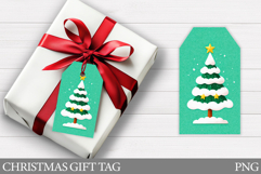 Christmas Gift Tag Printable. Christmas Tree Gift Tag Design Product Image 1