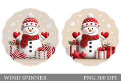 Cute Snowman Wind Spinner. Christmas Wind Spinner Design Product Image 1