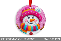 Snowman Christmas Ornament. Snowman Ornament Design Product Image 1