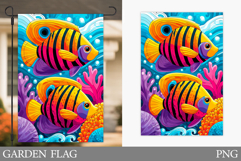 Fish Garden Flag Design. Fish Sublimation Product Image 1
