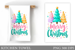 Christmas Tree Kitchen Towel. Christmas Kitchen Towel Design Product Image 1