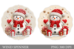 Christmas Wind Spinner. Cute Snowman Wind Spinner Design Product Image 1