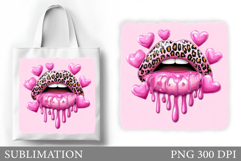 Leopard Lips Tote Bag Design. Leopard Lips Sublimation Product Image 1