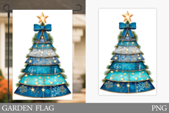 Christmas Tree Garden Flag. Christmas Garden Flag Design Product Image 1