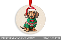 Cute Dog Christmas Ornament. Christmas Ornament Design Product Image 1