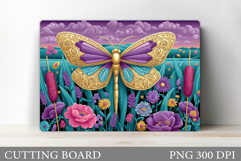 Dragonfly Cutting Board Design. Dragonfly Sublimation Product Image 1