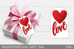 Valentines Gift Tag Design. Love Gift Tag Printable Product Image 1