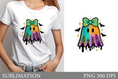 Cute Ghost Sublimation. Cute Ghost T-Shirt Design Product Image 1