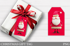 Santa Claus Gift Tag Printable. Christmas Gift Tag Design Product Image 1