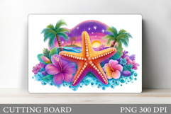 Starfish Cutting Board Design. Starfish Sublimation Product Image 1