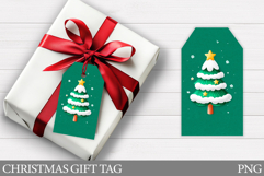Christmas Gift Tag Printable. Christmas Tree Gift Tag Design Product Image 1