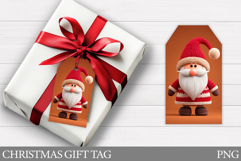 Santa Claus Gift Tag Printable. Christmas Gift Tag Design Product Image 1