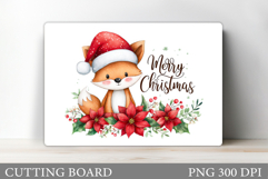 Christmas Fox Cutting Board. Christmas Cutting Board Design Product Image 1