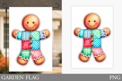 Gingerbread Garden Flag. Christmas Garden Flag Design Product Image 1