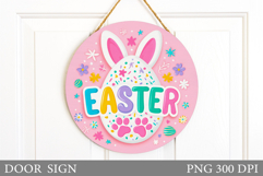 Easter Door Sign. Easter Eggs Door Sign Sublimation Product Image 1