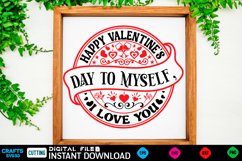 Happy valentine&#039;s Farmhouse Sign, Round Sign Design Product Image 1