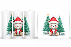 Christmas Bear Tumbler Design. Bear Tumbler Sublimation Product Image 2