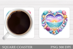Sea Coaster Design. Sea Sublimation Product Image 1