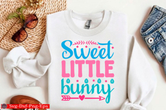 Happy Easter SVG Design Cute Easter Quotes SVG Bunny SVG Product Image 1