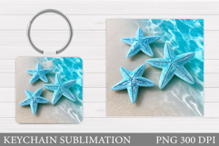 Starfish Keychain Design. Starfish Sublimation Product Image 1