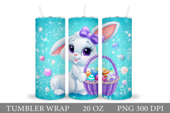 Easter Bunny Tumbler Design. Easter Tumbler Sublimation Product Image 1