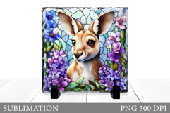 Cute Kangaroo Sublimation. Kangaroo Slate Design Product Image 1