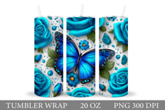 Butterfly Tumbler Design. Butterfly Tumbler Sublimation Product Image 1