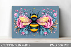 Bee Cutting Board Design. Flowers Kitchen Cutting Board Product Image 1