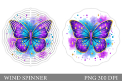 Butterfly Wind Spinner Design. Butetrflies Sublimation Product Image 1