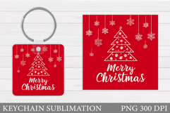 Christmas Keychain Design. Merry Christmas Keychain Product Image 1