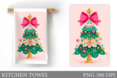 Christmas Tree Kitchen Towel. Christmas Kitchen Towel Design Product Image 1