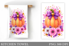 Pumpkin Kitchen Towel. Hello Pumpkin Kitchen Towel Design Product Image 1