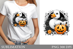 Halloween Goose T-Shirt. Halloween T-Shirt Sublimation Product Image 1