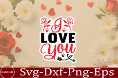 Valentine sticker SVG Bundle Design Valentine Love Sticker Product Image 19