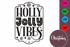 Farmhouse Christmas Round Sign SVG Design Product Image 1