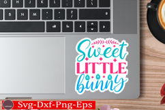 Happy Easter stickerS VG Design Cute Easter Quotes SVG Bunny Product Image 1