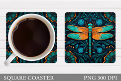 Dragonfly Coaster Design. Dragonfly Sublimation Product Image 1