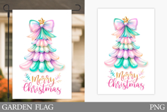 Christmas Tree Garden Flag. Christmas Garden Flag Design Product Image 1