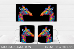Cute Giraffe Mug Design. Cute Giraffe Sublimation Product Image 1