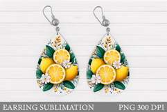 Lemons Earring Design. Lemons Sublimation Product Image 1