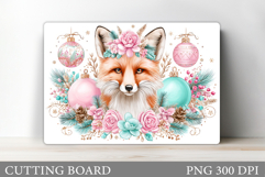 Christmas Fox Cutting Board. Christmas Cutting Board Design Product Image 1