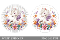 Cute Horse Wind Spinner Design. Horse Sublimation Product Image 1