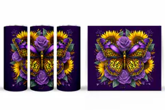 Butterfly Tumbler Sublimation. Butterfly Flowers Tumbler Product Image 2