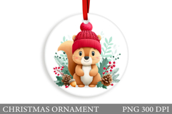 Cute Squirrel Christmas Ornament. Christmas Ornament Design Product Image 1