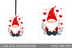 Cute Gnome Car Air Freshener. Valentines Car Air Freshener Product Image 1