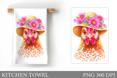 Chicken Kitchen Towel Design. Chicken Sublimation Product Image 1