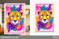 Leopard Garden Flag Design. Leopard Sublimation Product Image 1