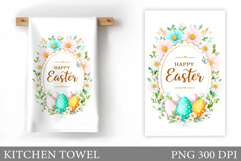 Easter Kitchen Towel Design. Easter Egg Kitchen Towel Product Image 1