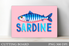 Sardine Cutting Board Design. Sardine Sublimation Product Image 1