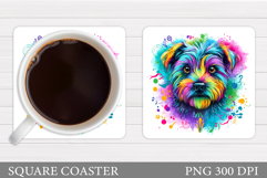 Cute Dog Coaster Sublimation. Funny Dog Sublimation Product Image 1